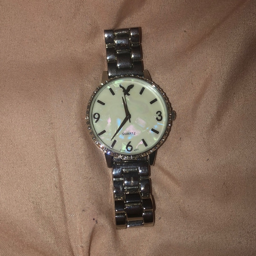 american eagle silver quartz watch